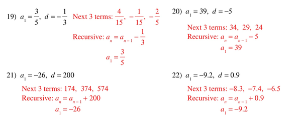 what is the recursive formula for a linear equation